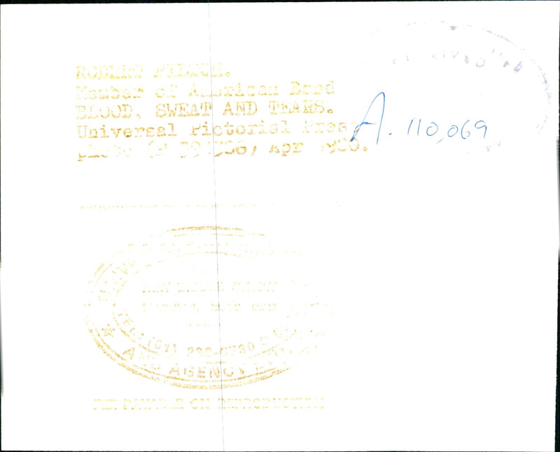 Robert Blood, Sweat and Tears Pop Group. - Vintage Photograph