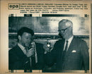 Douglas Richard Hurd with Juan Manuel Santos. - Vintage Photograph