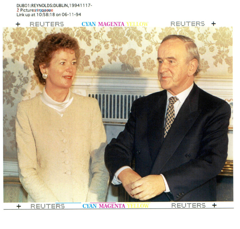 1994 IRISH MIN TONY PRIME JOHN COGILI REUTER MARY ROBINSON WRITER PRESIDENT - Vintage Photograph