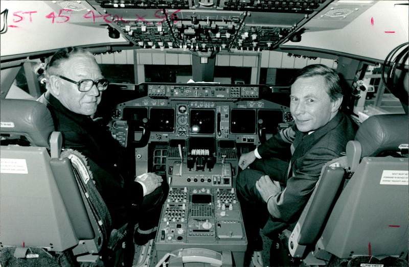 John King, Baron King of Wartnaby with Sir. Colin Marshall. - Vintage Photograph