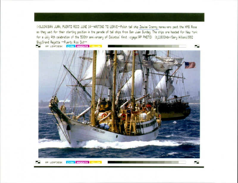Zawisa Czarny and HMS Rose - Vintage Photograph