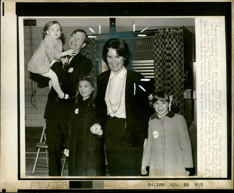 American politician Kathleen Kennedy with family - Vintage Photograph