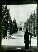 The avenue leading to the Amir's Winter Palace. - Vintage Photograph