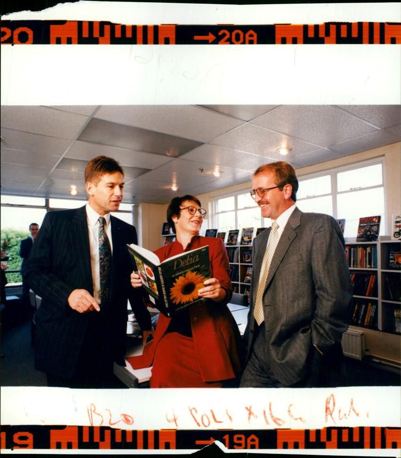 Delia Smith with Prince charles and terry waites. - Vintage Photograph