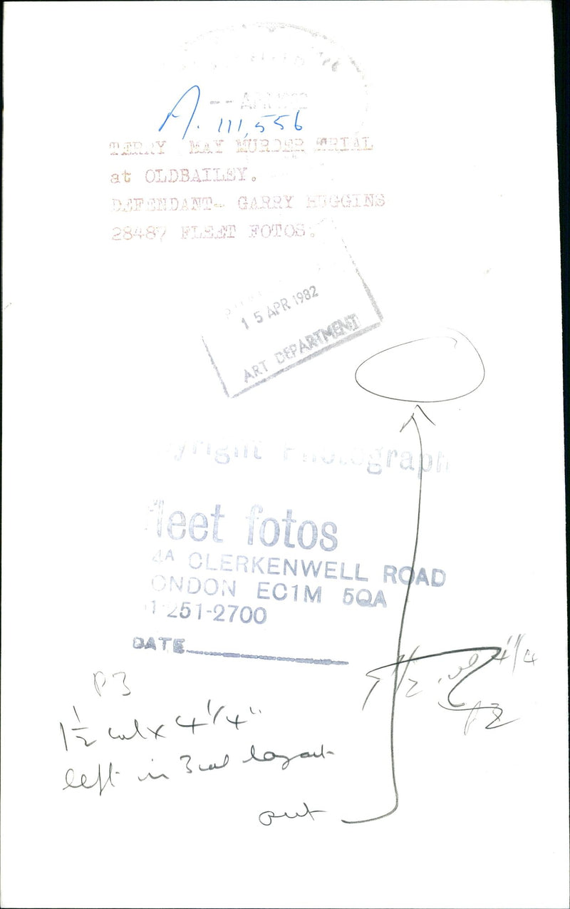 Terry May murder trial at Oldbailey. - Vintage Photograph