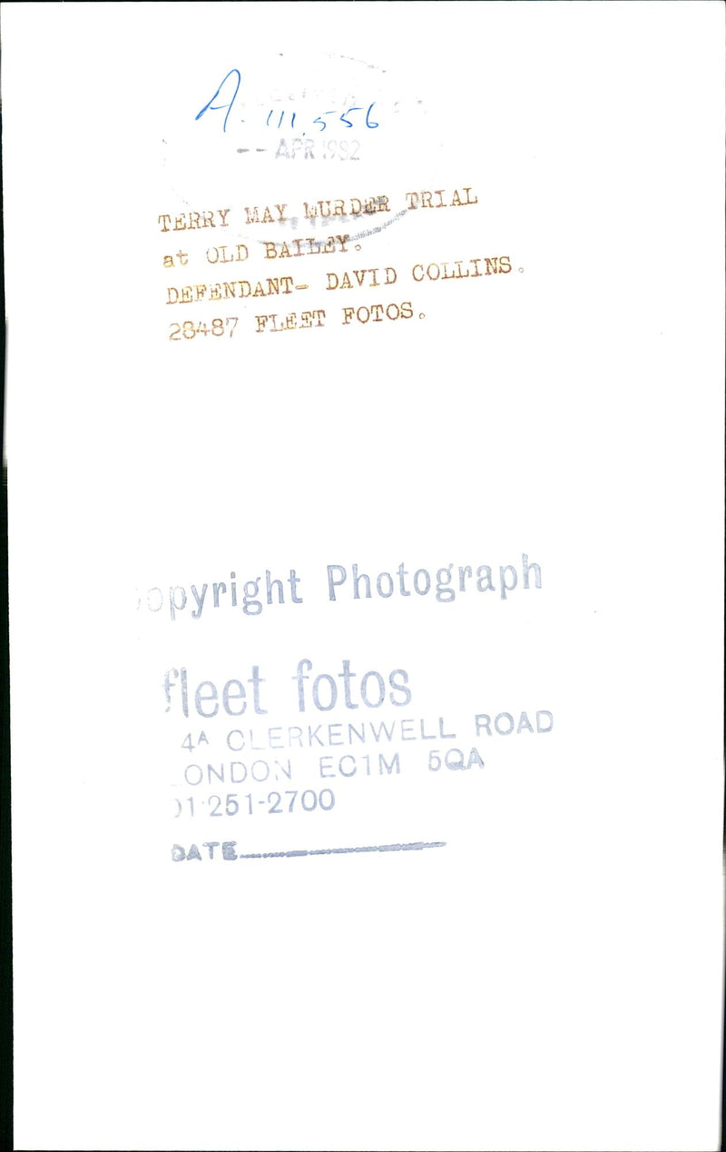 Terry May Murder trial. - Vintage Photograph