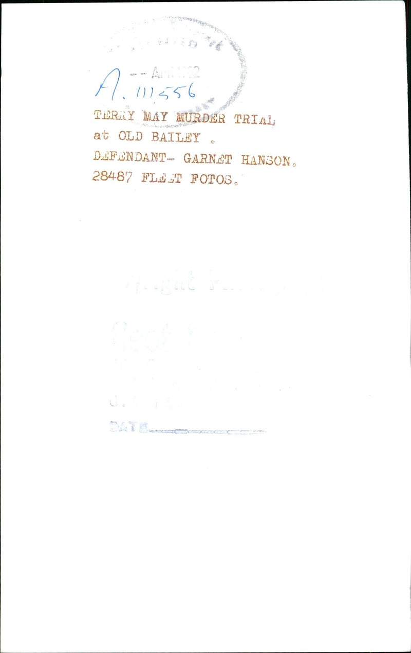 Terry May murder trial. - Vintage Photograph