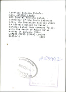 Gen Antoine lahad. - Vintage Photograph