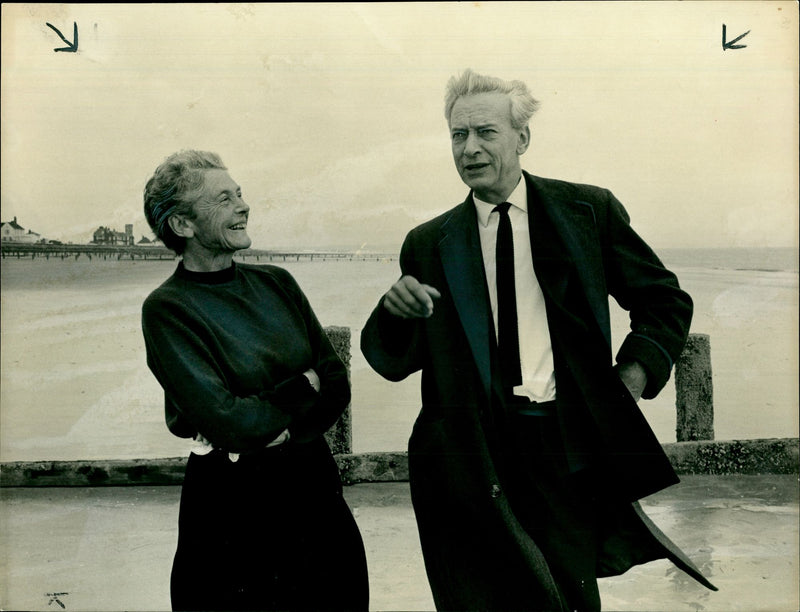 Sir. Walter Adams with his wife Tatiana. - Vintage Photograph