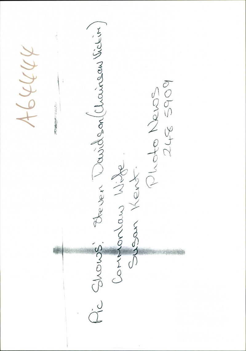 Murdered Stephen Davidson's widow Susan Kent - Vintage Photograph