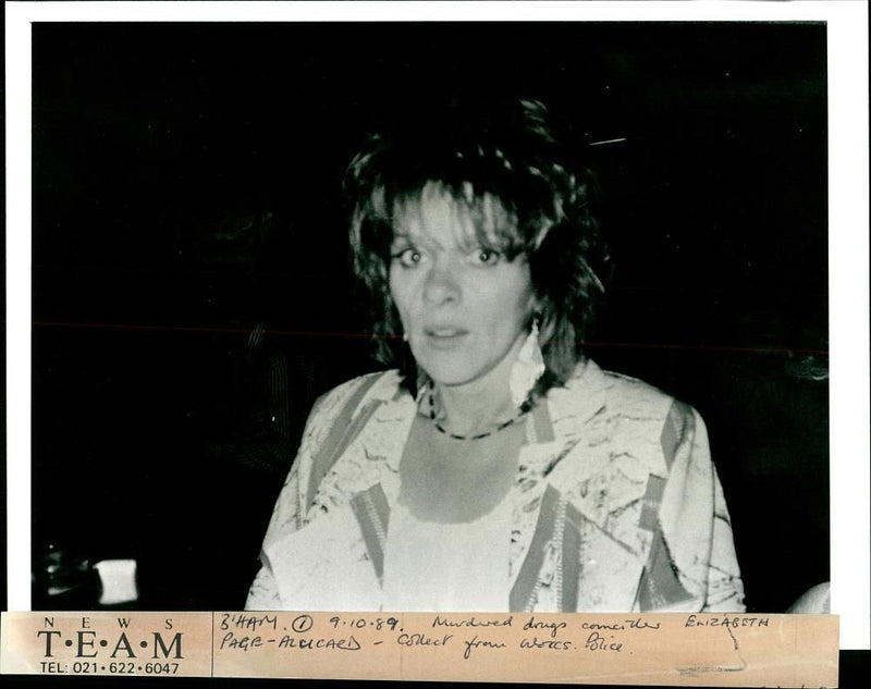 Elizabeth Alucard murdered drug councill. - Vintage Photograph