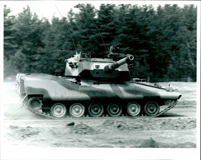 Vickers/ FMC VFMS battle tank. - Vintage Photograph