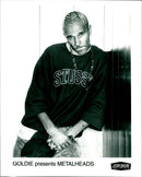 English musician 'Goldie' in album Metalheads - Vintage Photograph