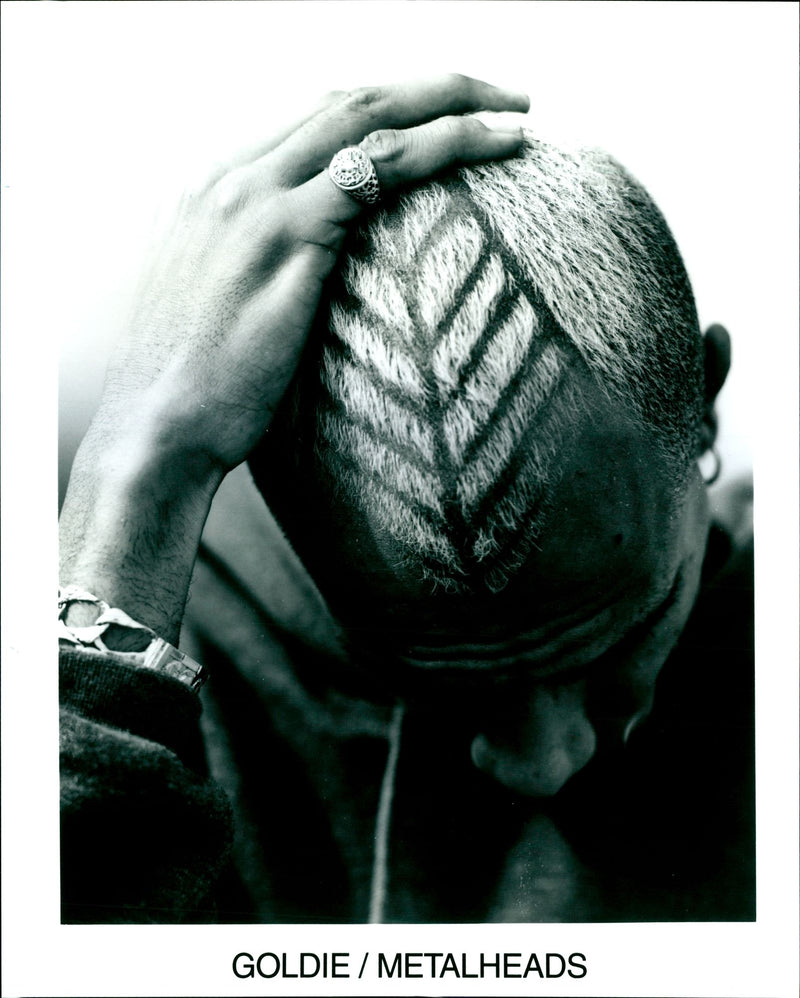 English musician 'Goldie' in album Metalheads - Vintage Photograph