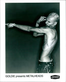 English musician 'Goldie' in album Metalheads - Vintage Photograph
