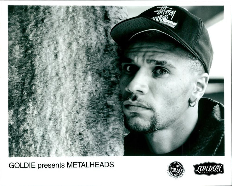 English musician 'Goldie' in album Metalheads - Vintage Photograph