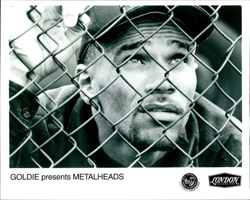English musician 'Goldie' in album Metalheads - Vintage Photograph