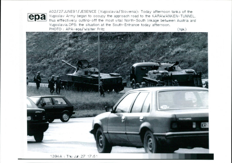 Yugoslavia Slovenia Battle - Vintage Photograph