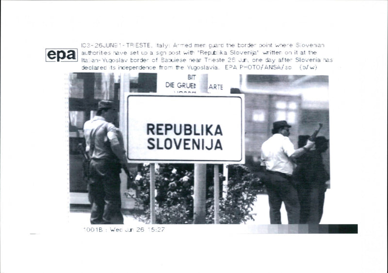 Yugoslavia Slovenia Battle - Vintage Photograph