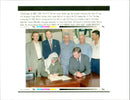 Israel - Palestinian Peace Treaty Chairman Yasser Arafat signs the document - Vintage Photograph