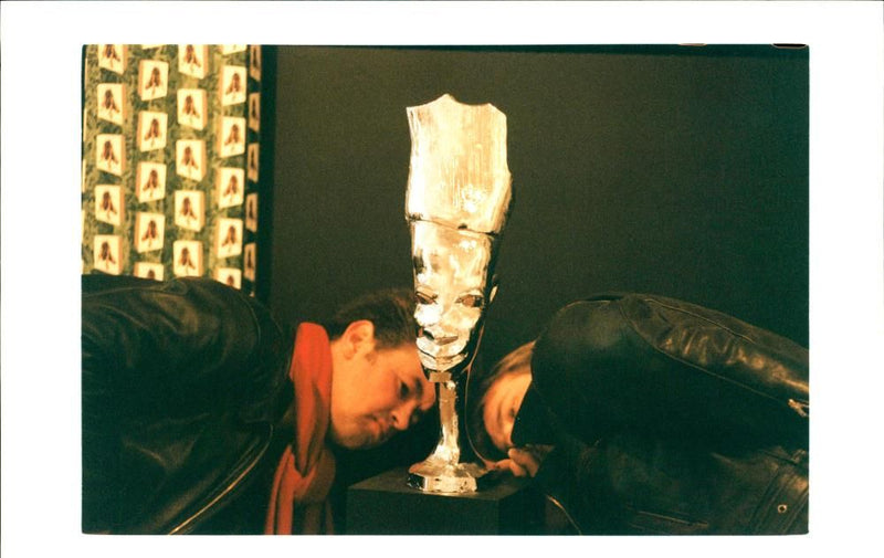 David Bowie Fans Enjoying the Exhibition. - Vintage Photograph