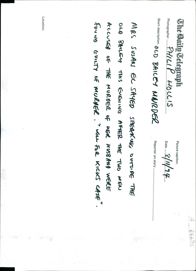 TWO MEN ACCUSED THE MURDER WOMAN WERE RICHARD MAW ELSEY OONER - Vintage Photograph