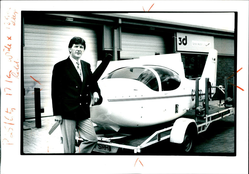 A photo of Ivan Shaw of Europa Aviation. - Vintage Photograph