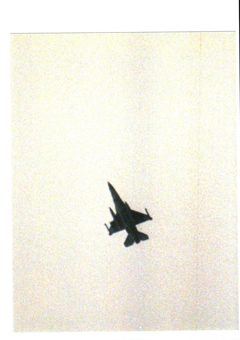 Nato Airstrikes in Bosnia - NATO jet-fighter flies - Vintage Photograph