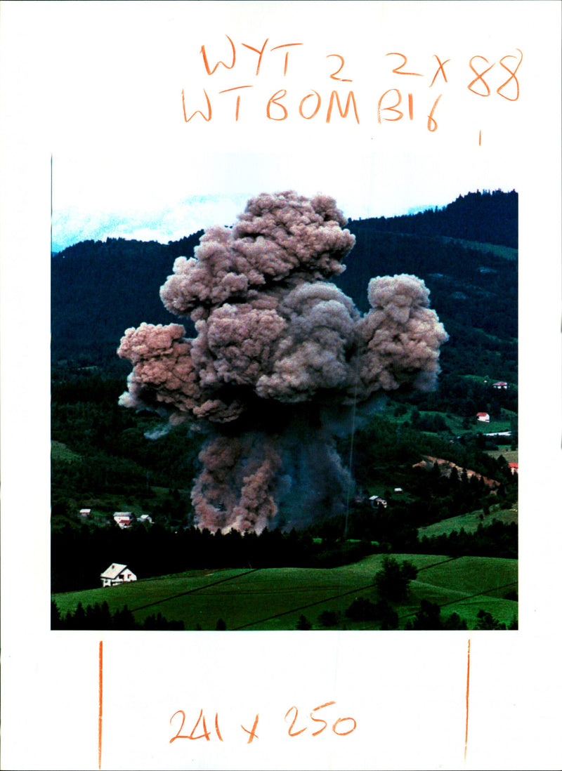 Nato Airstrikes in Bosnia - Vintage Photograph