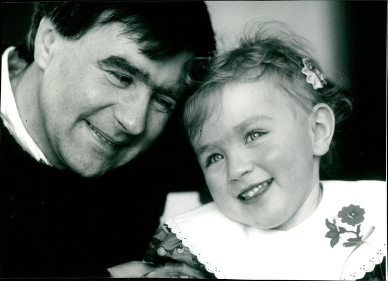 Eilish Holton and her dad Liam. - Vintage Photograph