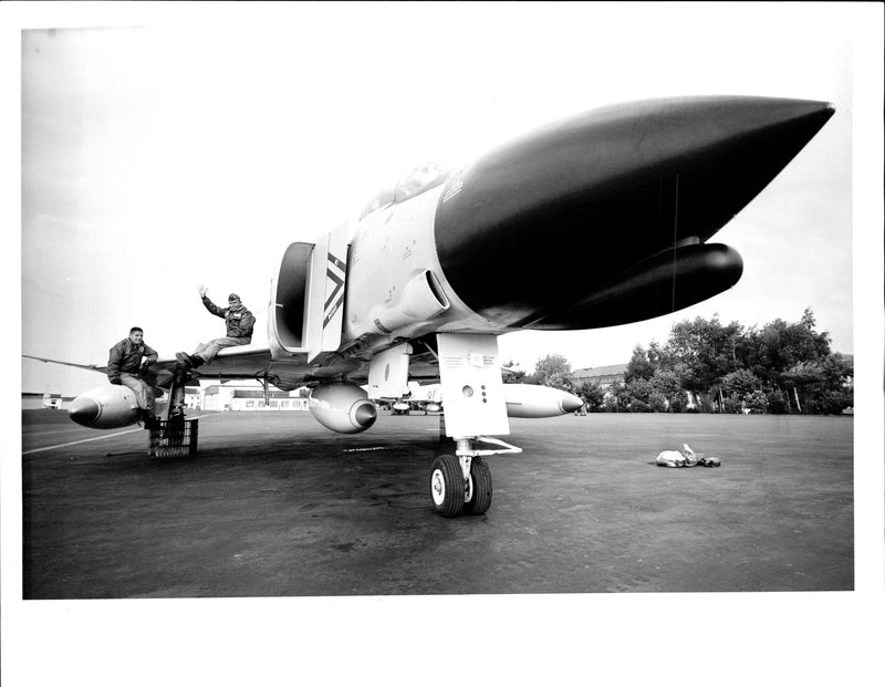 Aircraft F110 Jet fighter. - Vintage Photograph