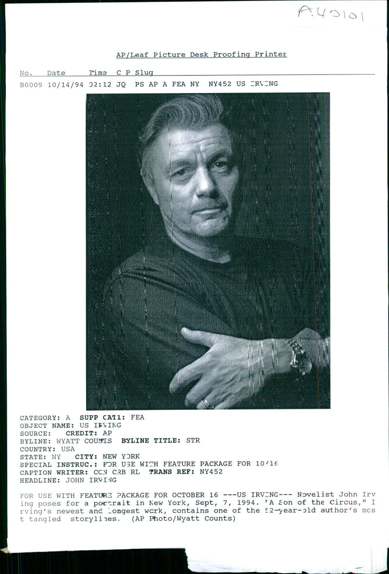 John Irving - Vintage Photograph