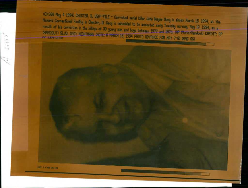 John Wayne Gacy, execution of Serial Killer. - Vintage Photograph
