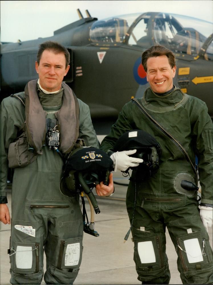 Sir Michael Portillo with Wing Commander Baz Armstrong - Vintage Photograph