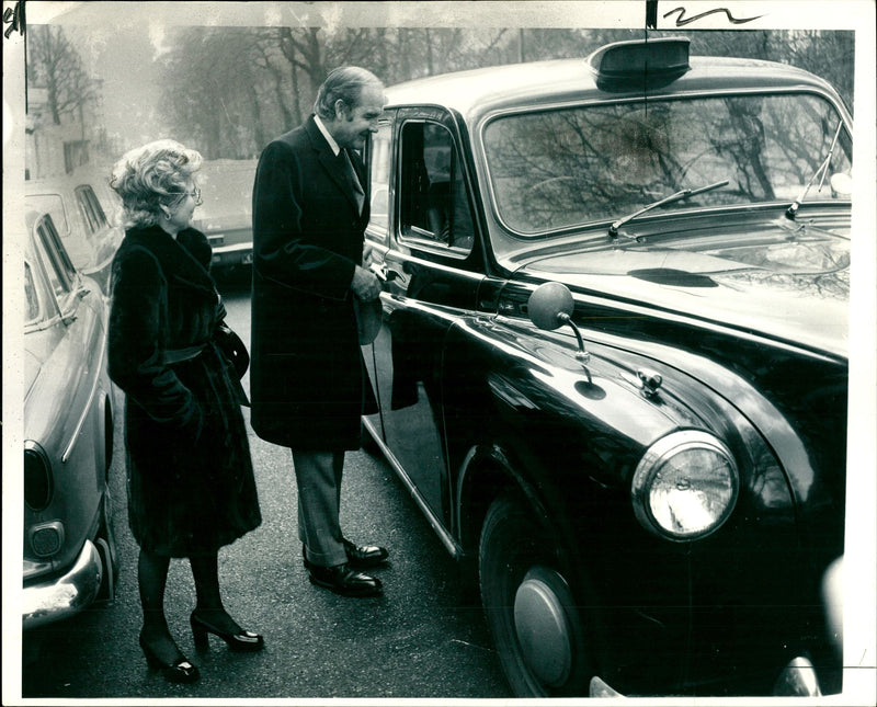 George McGovern with his wife Eleanor McGovern and Mr. Jenkins. - Vintage Photograph