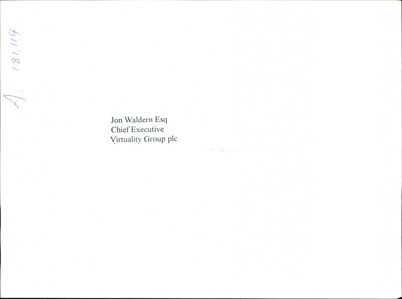 Jon Waldern. - Vintage Photograph