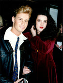 Phil Member of Jason Member of Big Fun Pop Group From Britain with his girlfriend. - Vintage Photograph