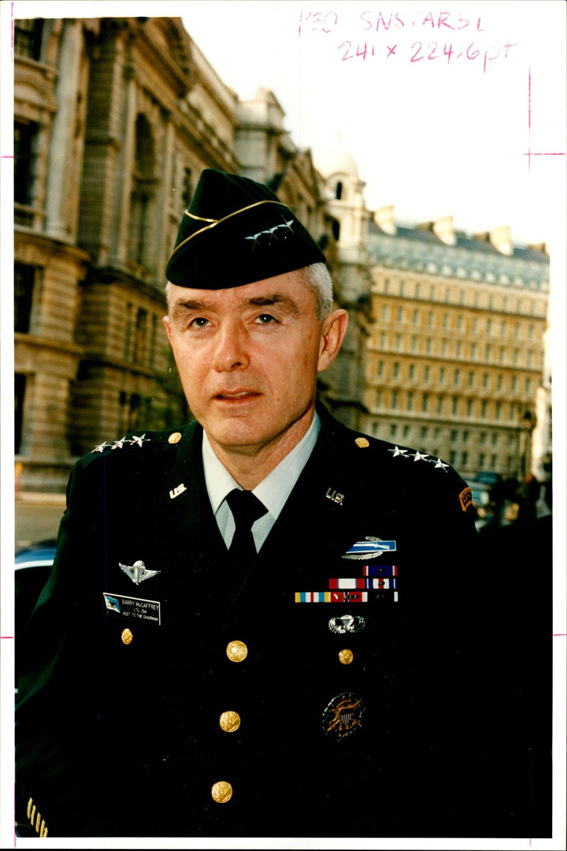 Barry McCaffrey. - Vintage Photograph