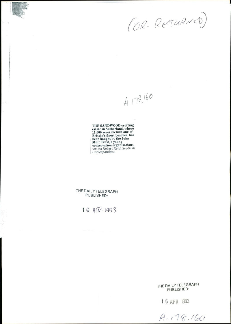 Sandwood Estate - Vintage Photograph