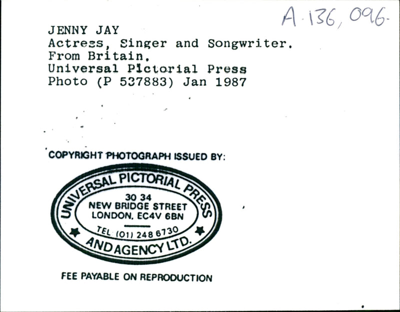 Jenny Jay. - Vintage Photograph