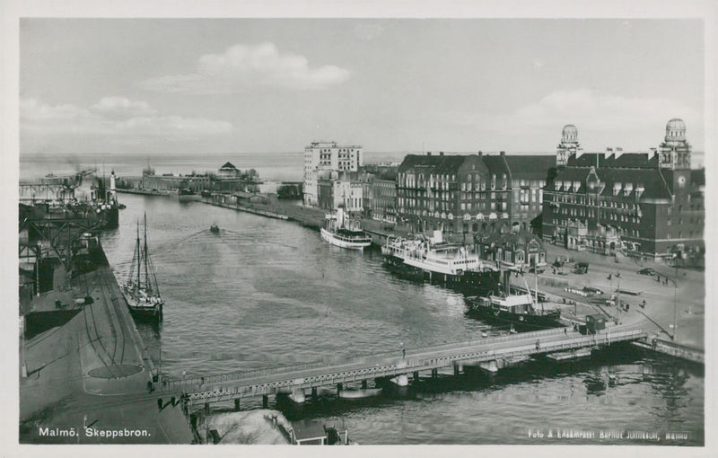 Skeppsbron, MalmÃ¶ - Vintage Photograph