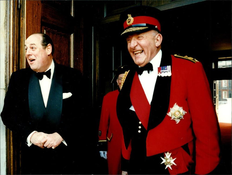 Peter Inge and Nicholas Soames. - Vintage Photograph