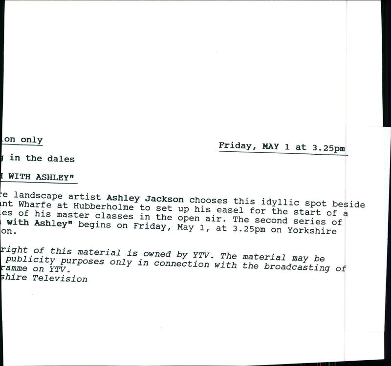 Ashley Jackson, Landscape artist - Vintage Photograph