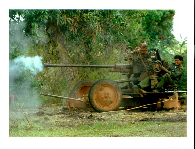 Cambodia Government Attack - Vintage Photograph