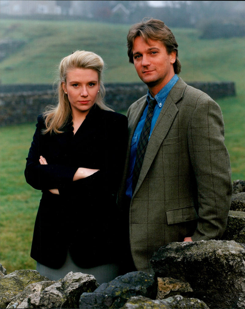 Simon Shepherd as Will Preston and Saskia Wickham as Erica Matthews in Peak Practice - Vintage Photograph