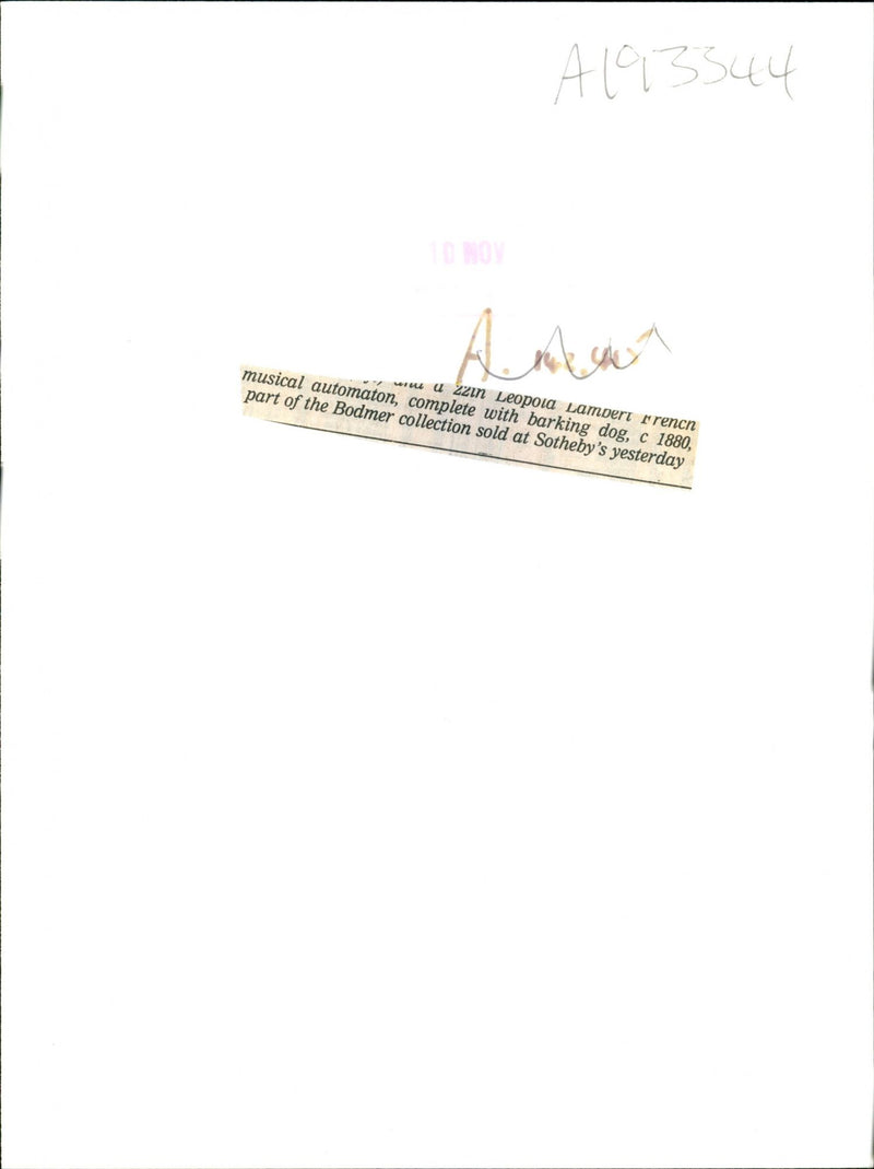 Leopold Lambert French musical automaton - Vintage Photograph