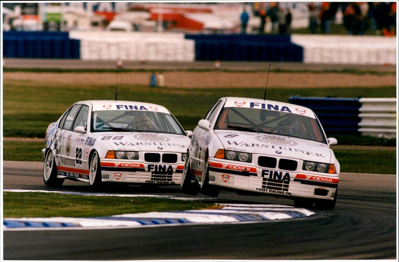 Steve Soper Racer Winner ahead of Second Place Joachim Winkelhook. - Vintage Photograph