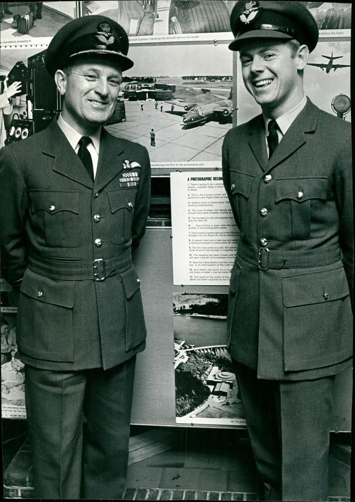 Group Captain J.T. Jennings and Pilot Officer David Bates. - Vintage Photograph