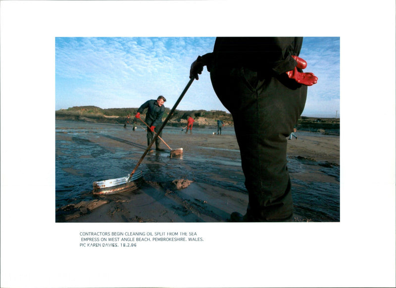 The Sea Empress Oil Tanker, Oil Spill - Vintage Photograph