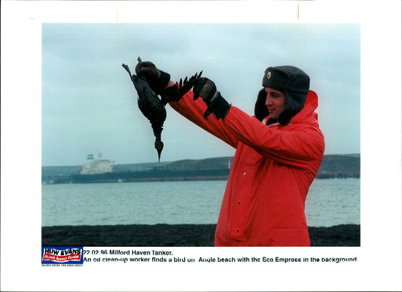 The Sea Empress Oil Tanker, Oil Spill - Vintage Photograph